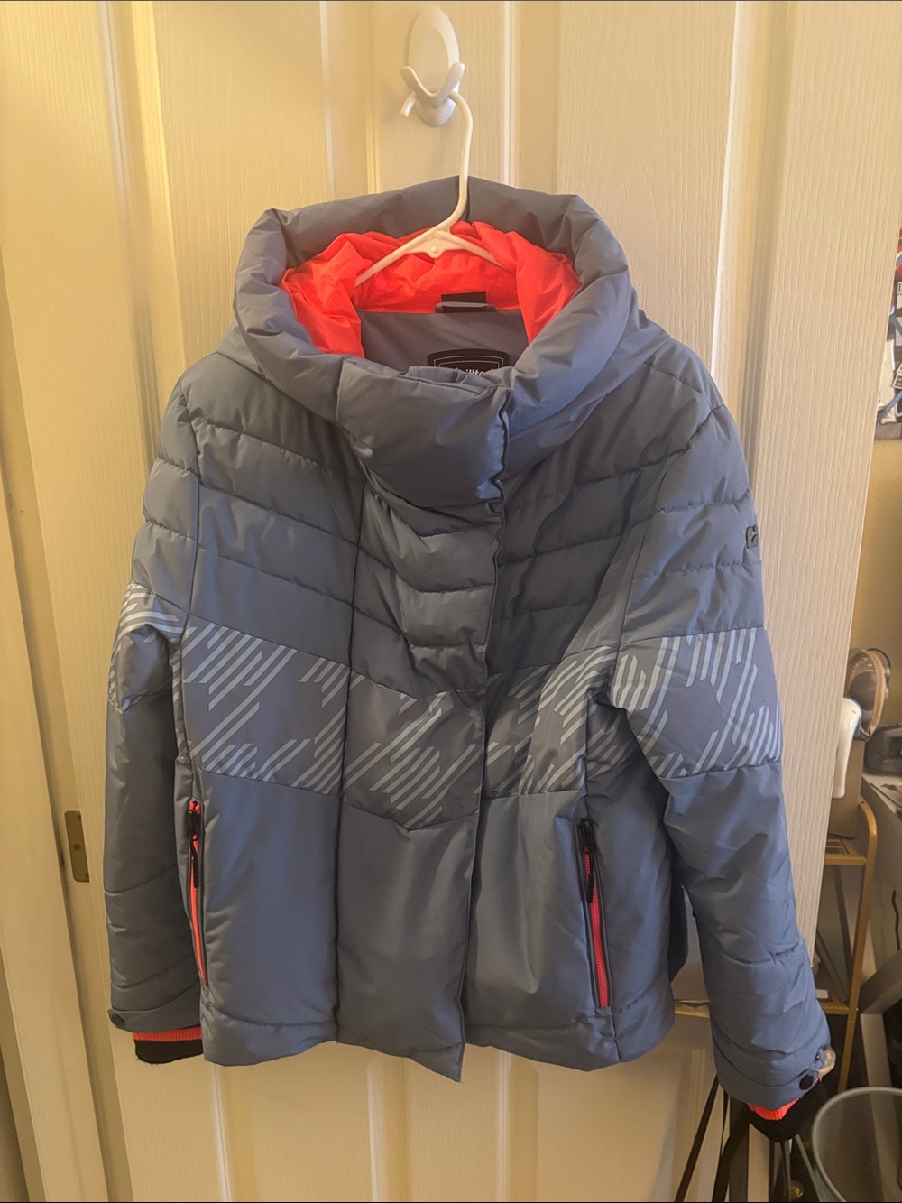 KILLTEC | periwinkle blue and orange women's puffer ski jacket, size 10